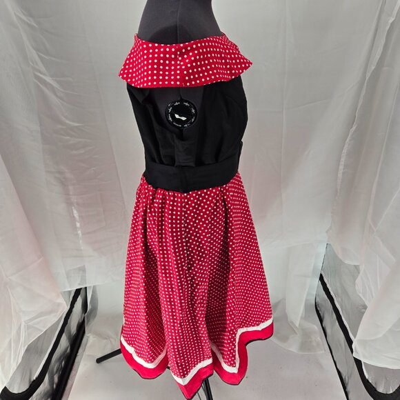 629-11 NEW Disney Dress Shop Minne Mouse off shoulder retro dress Size 2X NWT - Picture 7 of 15